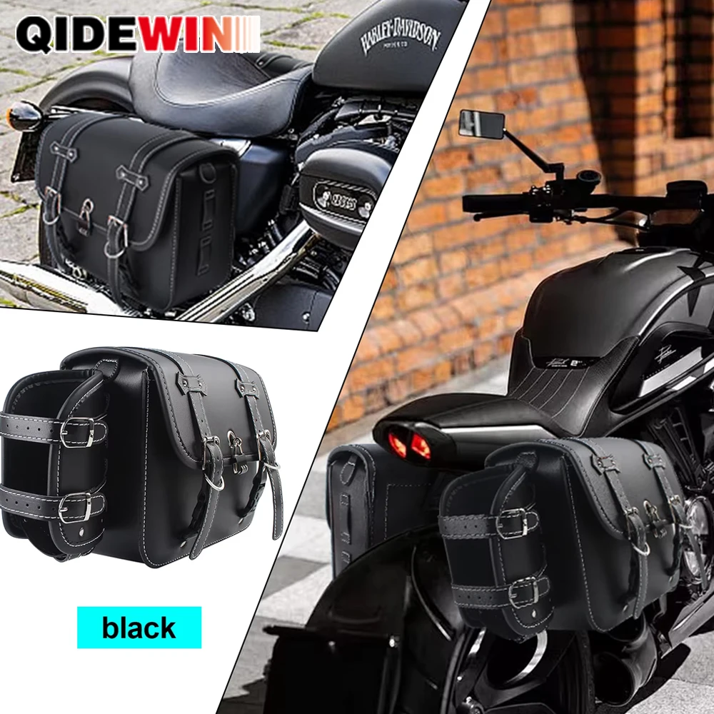 

Motorcycle Universal SaddleBag Large Capacity Motorbike Side Bags Storage Tool For Harley Sportster XL 883 Honda Yamaha Suzuki