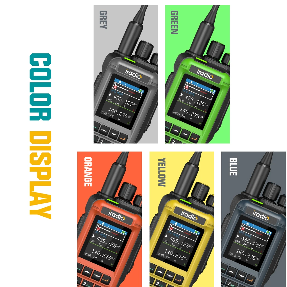 

Рация IRadio UV-99 аналоговая, 15 Вт, высокая мощность, двухдиапазонная, с двойным дисплеем, авиационные частоты, канал погодной информации с одной кнопкой