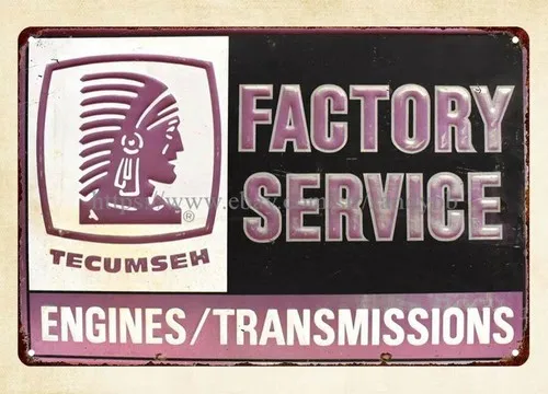 Tecumseh Engines Transmission metal tin sign wall decor cafe bar