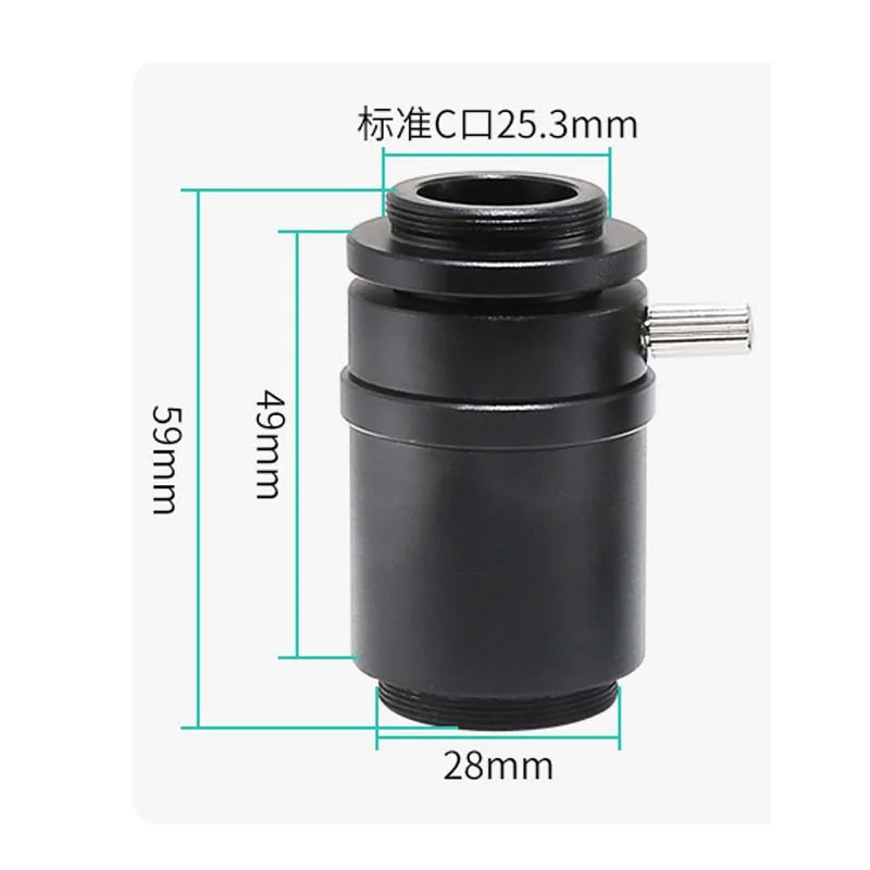 1X CTV Adapter C-Mount Lens For SZM45T Video Digital Camera Trinocular Stereo Microscope Accessories 25.3mm CCD Connector