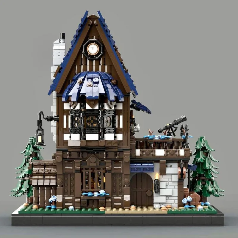 Medieval Castle Moc Building Blocks Modular Tavern - Medieval Fantasy Model Technology Bricks DIY Assembly Set Gift Holiday Toy