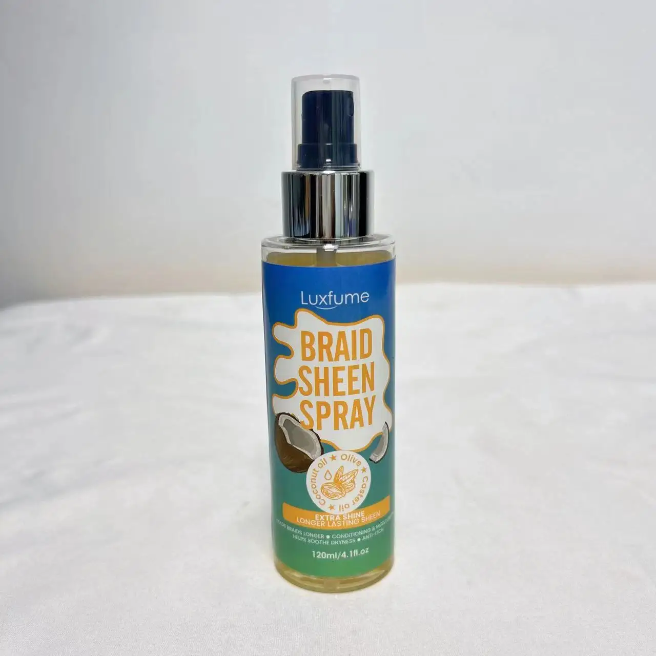 120ml Braid Sheen Spray With Coconut Oil For Dreadlocks Care Scalp For Nourish Scalp Extra Shine Hair Care Spray Anti frizzy