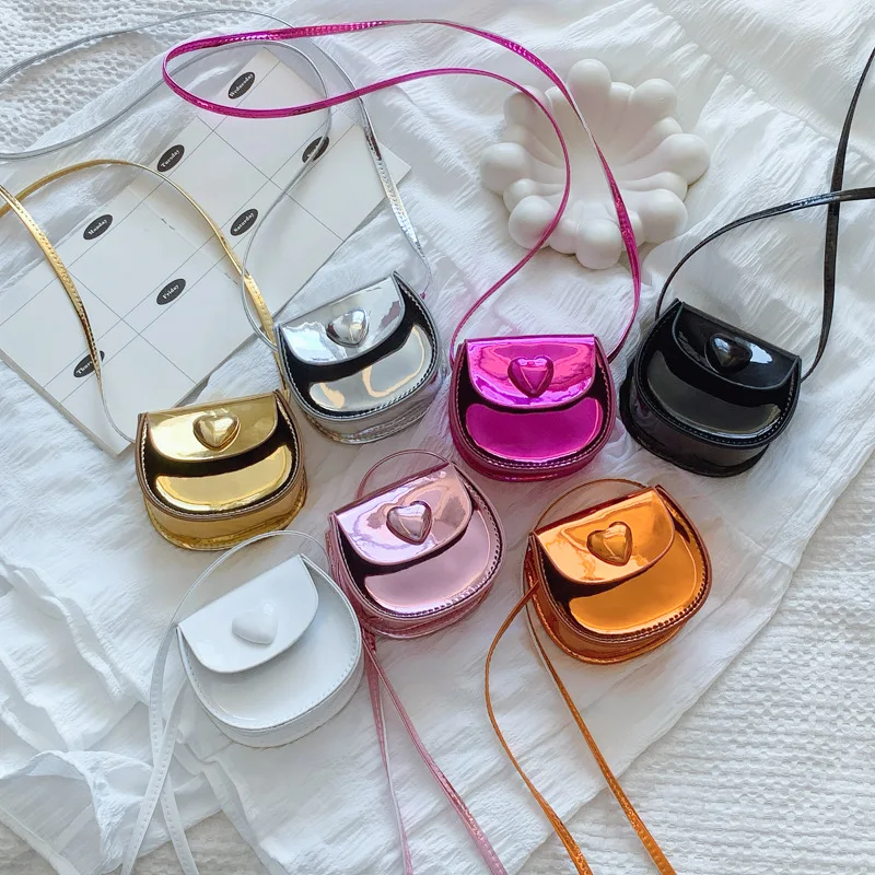2025 Summer New Mirror Lipstick Purse Mini Pu Crossbody Bag for Girls Kids Small Shoulder Bag Cute Coin Key Earphone Bag