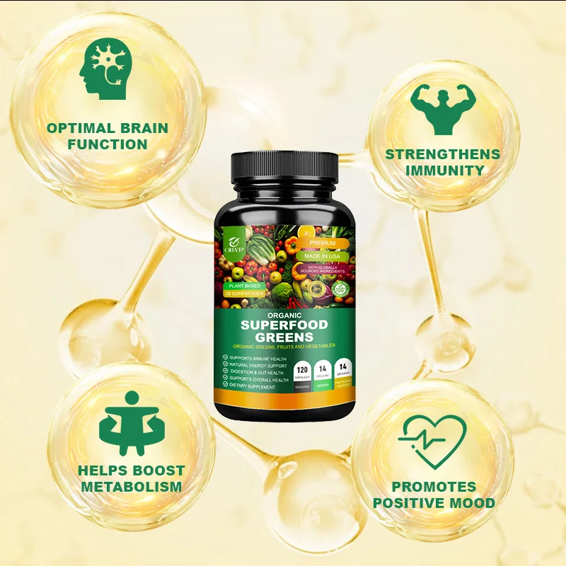 Organic Superfood Greens - Antioxidant, Digestive Support, Energy Boost