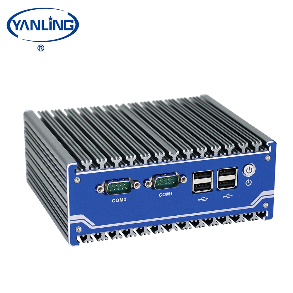 J1900 onboard 4GB Ram mini thin client pc embed 2 GigaLAN 4COM industrial control Fanless mini pc