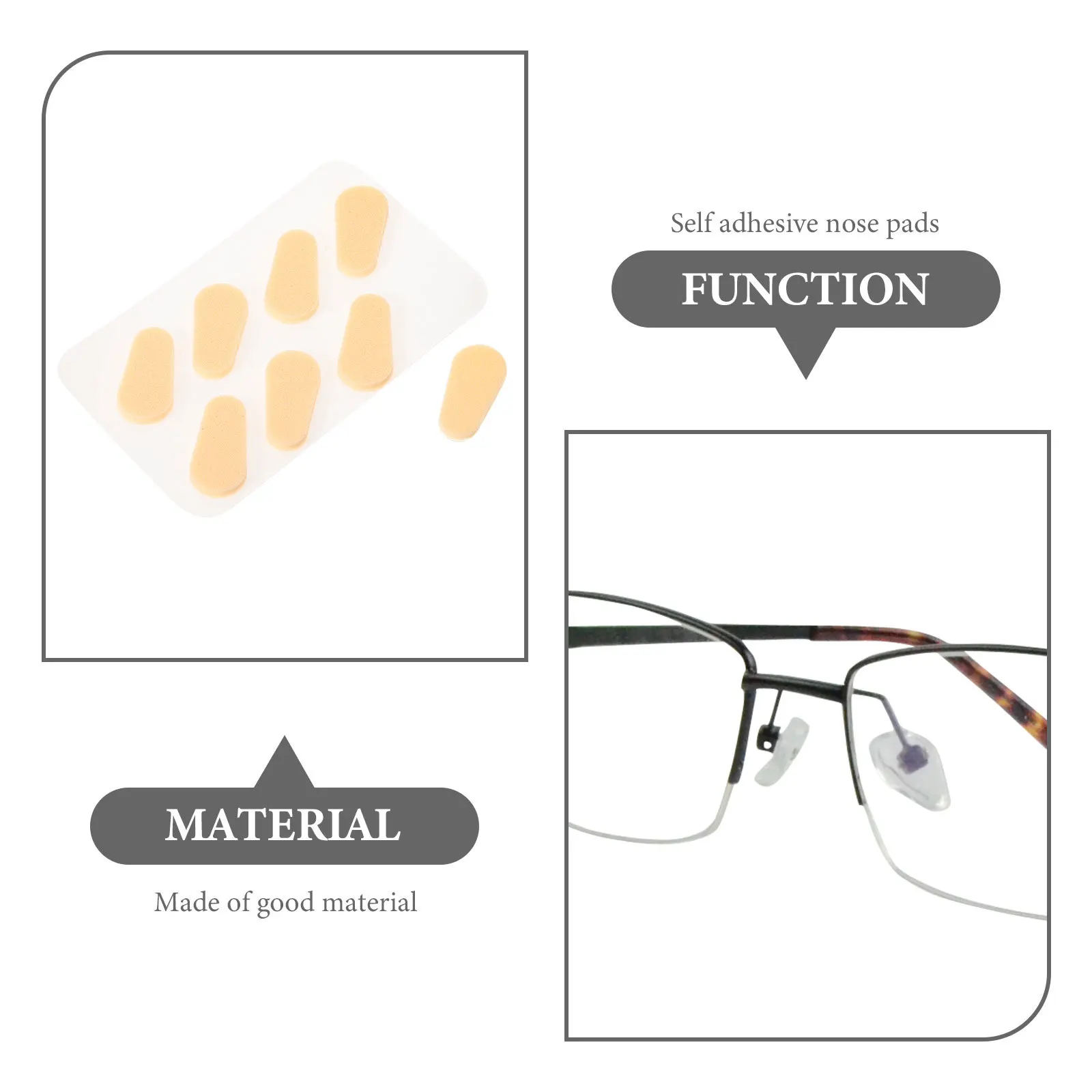 

Eyeglass Nose Pads Self Adhesive Anti-Slip For Glasses Frames Adjustable Comfortable Fit Universal Replacement Parts