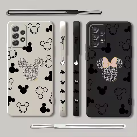 Diseny Mikey Minnie Logo Cute Case for Samsung Galaxy A73 A23 A21s A54 5G A72 A13 A42 A32 A34 A53 A33 A22 Cover