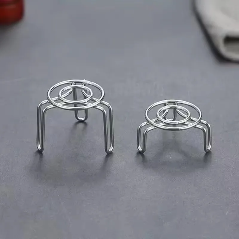 1PC Mini Steaming Rack Small Stainless Steel Height and Height Small Leg Rack Health Pot Thermos Cup Small Pot Rack 2 Size