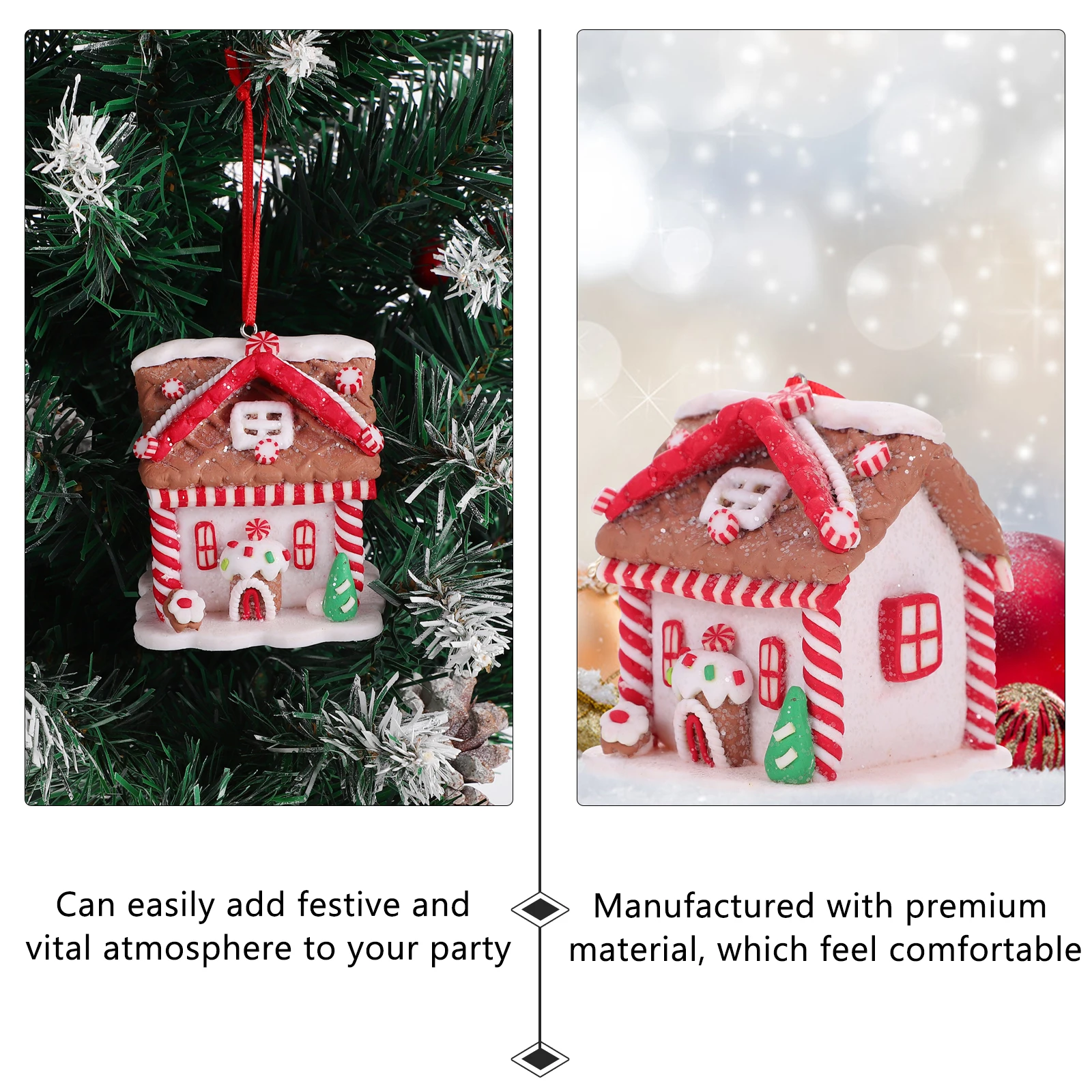 

Decor Small House Pendant Christmas Indoor Decorations Suite Annual Ornaments Man Outdoor