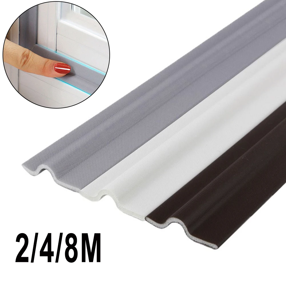 2-8m Window Sealing Strips Acoustic Foam For Sliding Door Window Windproof Soundproof Cotton Seal Door Gap Sound Foam Home Use