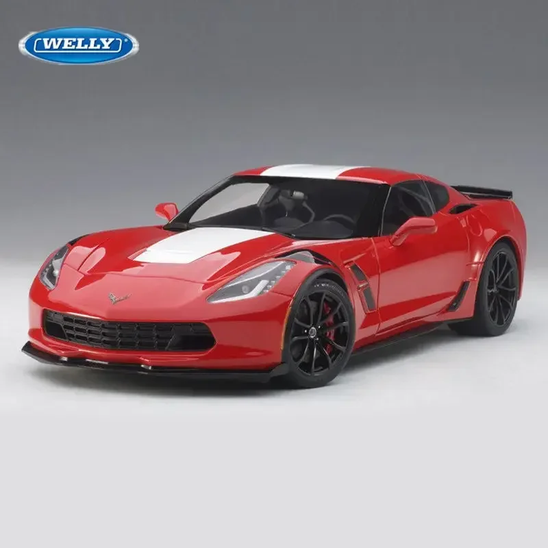 WELLY 1:24 シボレーコルベット Z06 2017 合金スポーツカーモデルダイキャストレーシングカーモデルシミュレーションコレクションおもちゃギフト