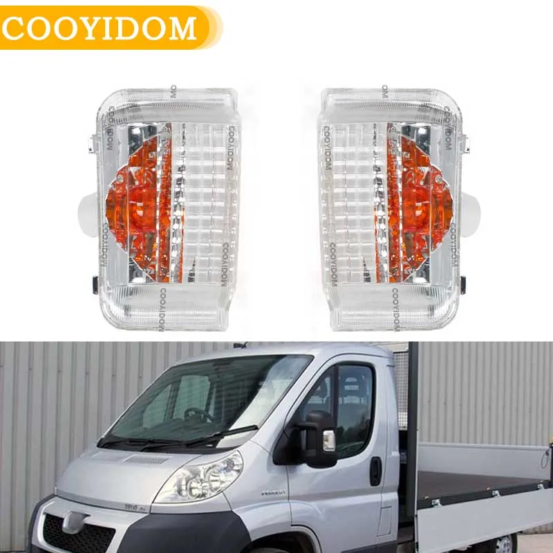 Samochód dostawczy kierunkowskaz w lusterku dla Citroen Jumper Ducato Peugeot Boxer 2006-2014 lampa migacz światła włącza światło sibnal