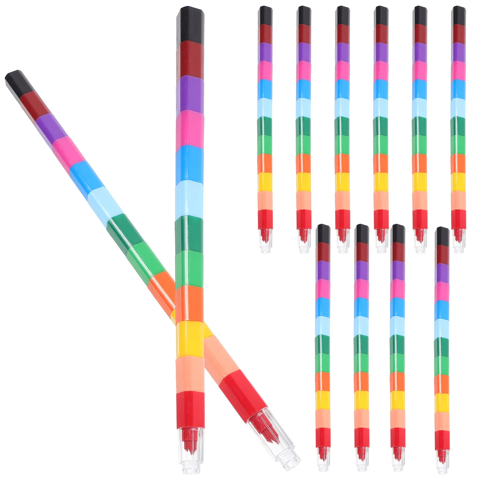 

24 Pcs Mini Painting Supplies Toddler Child Pens for Wax Pencils Kids Crayons Toddlers Stackable Coloring 12 Colors