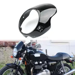 7 Inch Black Motorcycle Headlight Fairing Windshield Protector Racer Style Headlight Cover Protector Screen Motorcycle Accessory