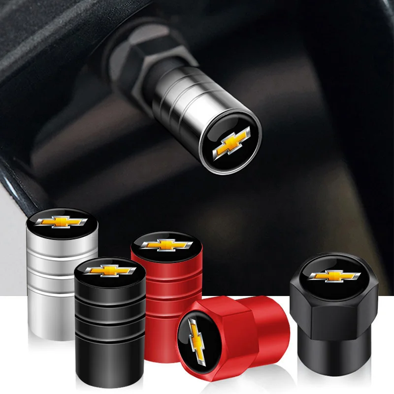 4 pçs liga tampa da válvula do carro válvulas da roda capa poeira acessórios para chevrolet faísca captiva cruze malibu equinox trax camaro blazer