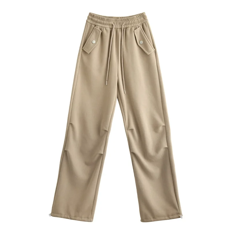 

Mermaid Curve Crane Pants Women's Trendy Wide Leg Straight Pants Spice Girls Casual Sports Pants Parachute Pants