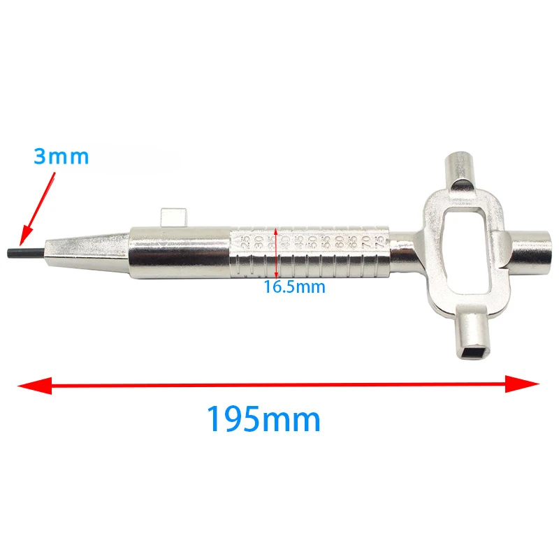 Sliver Locksmith Tool Multi Purpose Lock Cylinder Gauge Cam Turner Spindle Turner Removal Cylinder Locksmith Tool Accessories