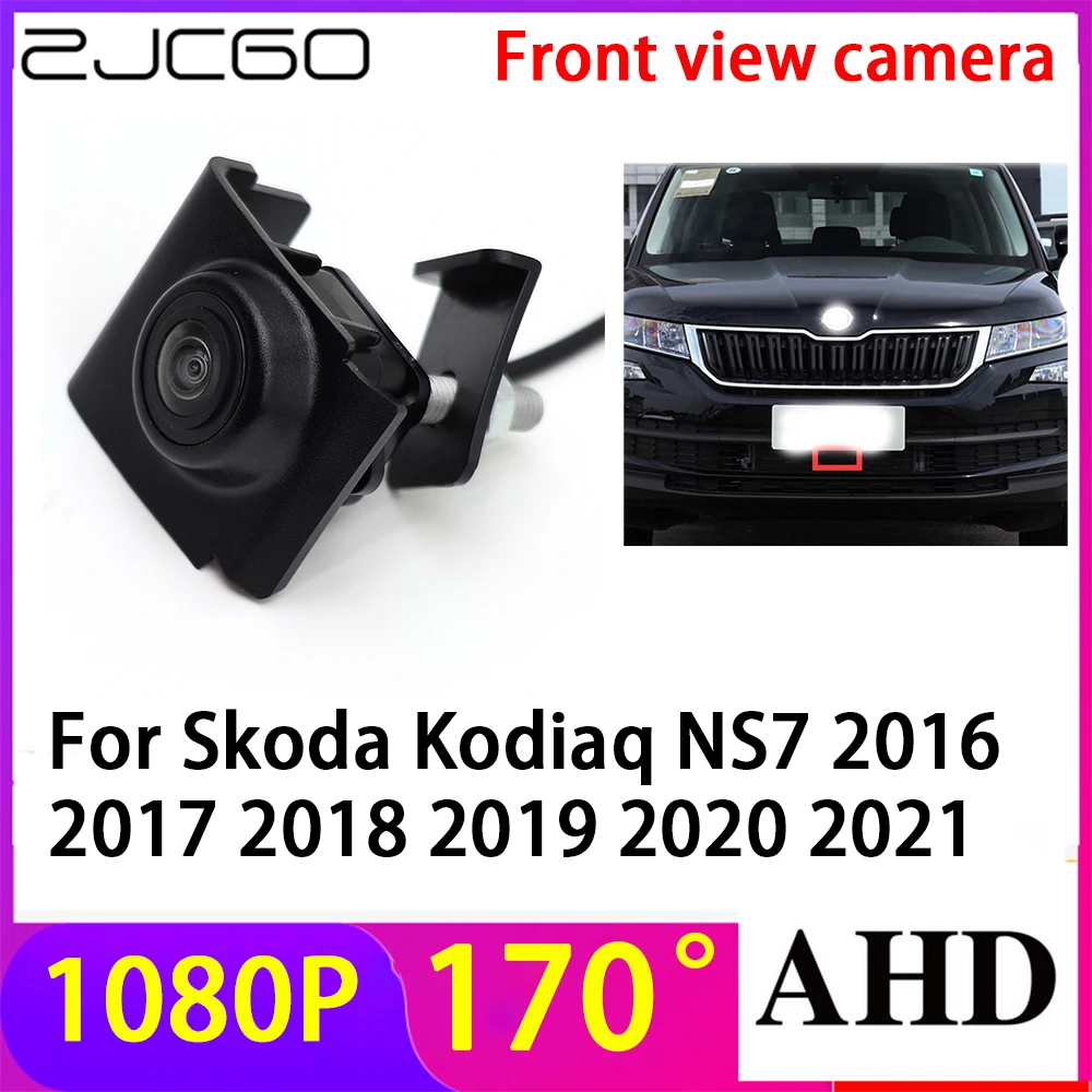 ZJCGO AHD 1080P LOGO Car Parking Front View Camera Waterproof for Skoda Kodiaq NS7 2016 2017 2018 2019 2020 2021