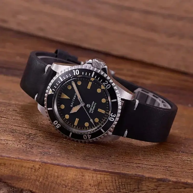 

Дайверские часы MilSubmariner Homage S3075 с сапфировым стеклом, водонепроницаемый кожаный ремешок 20 бар, классические автоматические механические наручные часы, мужские подарки