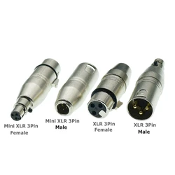 3pin Mini XLR Male Female to XLR Male Female  Audio Cable Adapter 3 Pin XLR to Mini 3 Pin XLR Microphone