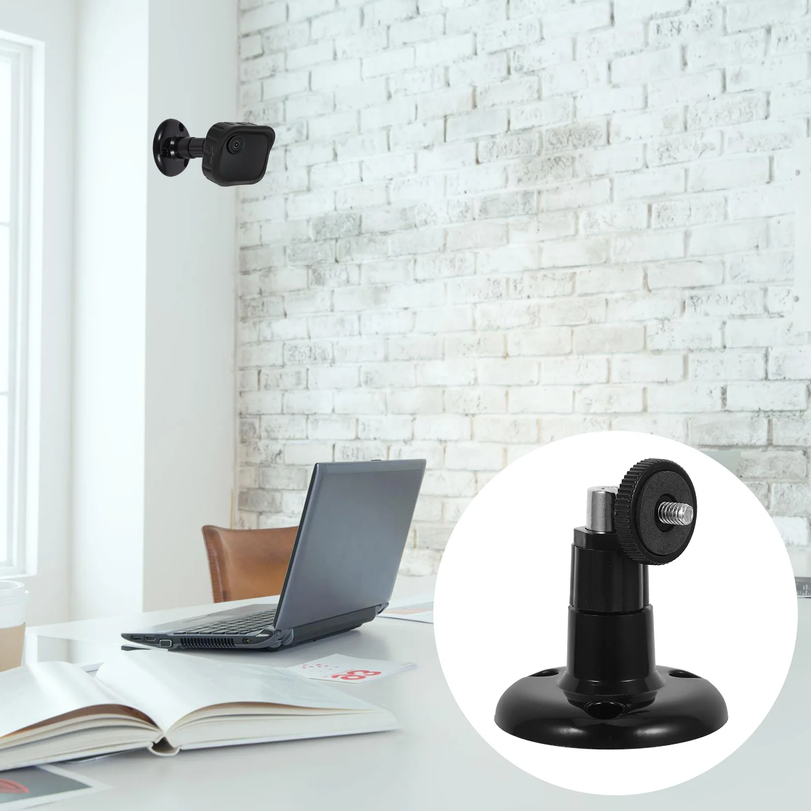 

3pcs Wall Brackets Black Adjustable Shelf Mount Floating Security No Drill Home Compatible Blink