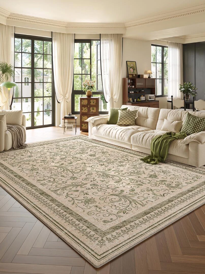 Green Carpet for Living Room Home Area Floor Rug Modern American Style Large Full Bedroom Carpet Soft Office Study Floor Carpets