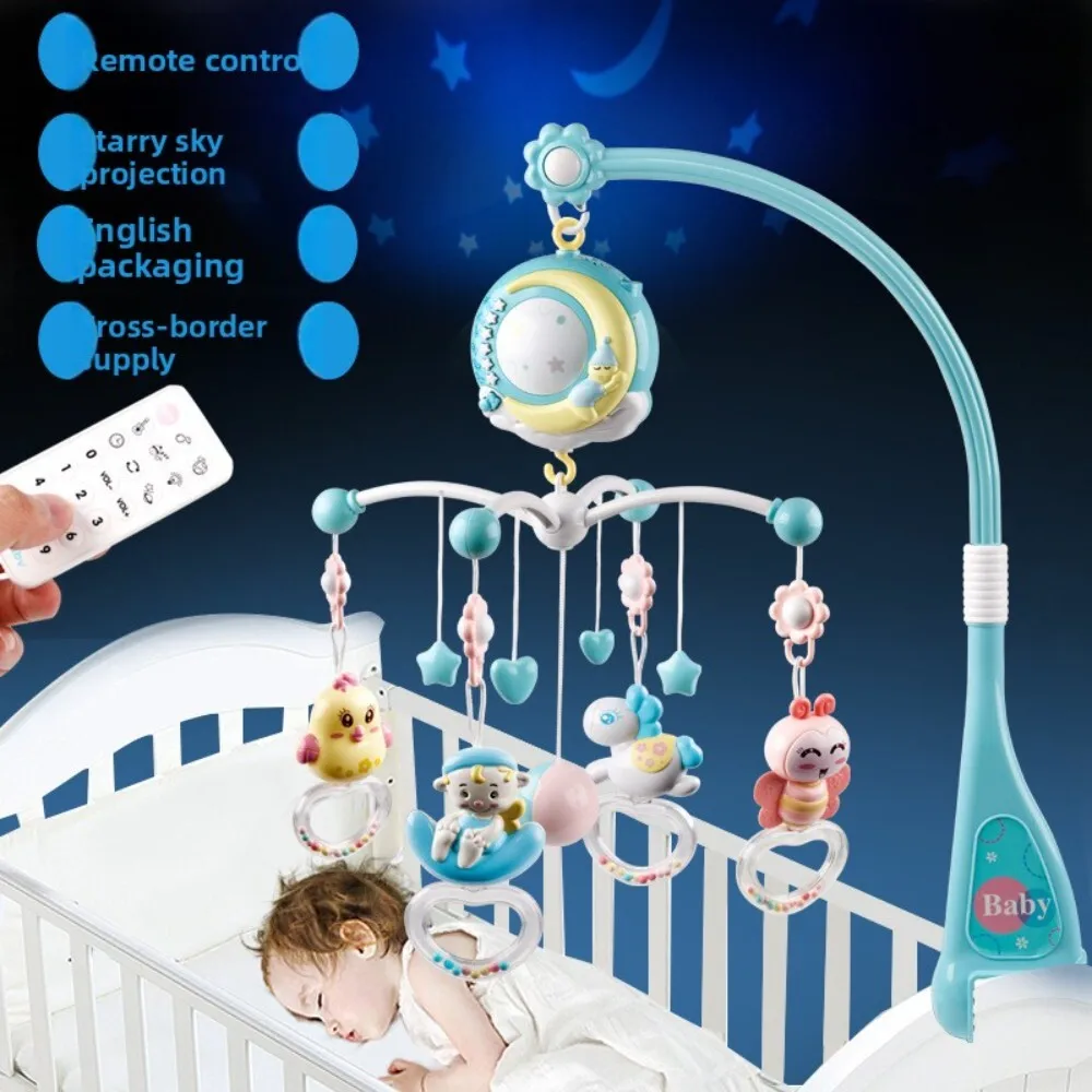 Soft Plush Musical Rotating Projection Bedtime Toy for Toddlers and Babies Soothing Cloth Bell for Nursery Bedtime Routine