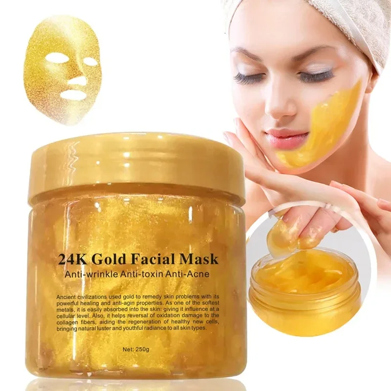 250g Golden collagen repair sleep mask moisturizing pore shrinking cream smear mask Skin care beauty products skin care products