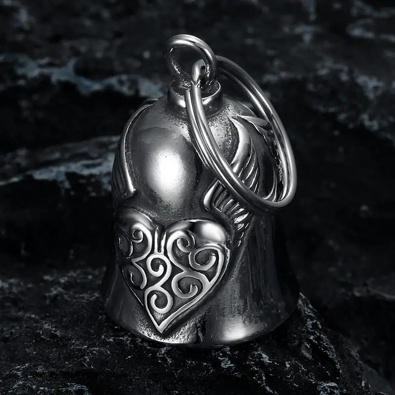 Riding Bell Heart Wing Guardian Riding Bell Charm Portable Motorcycle Accessories Valentines day Gifts Lucky Bell Pendant