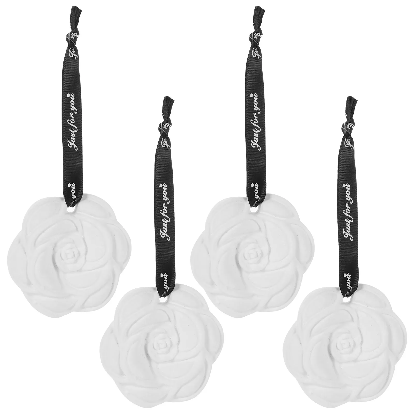 4Pcs Fine Craftsmanship Flower Style Gypsum Closet Aromatherapy Freshener for Wardrobe Drawer Car Bathroom Living Room Indoor