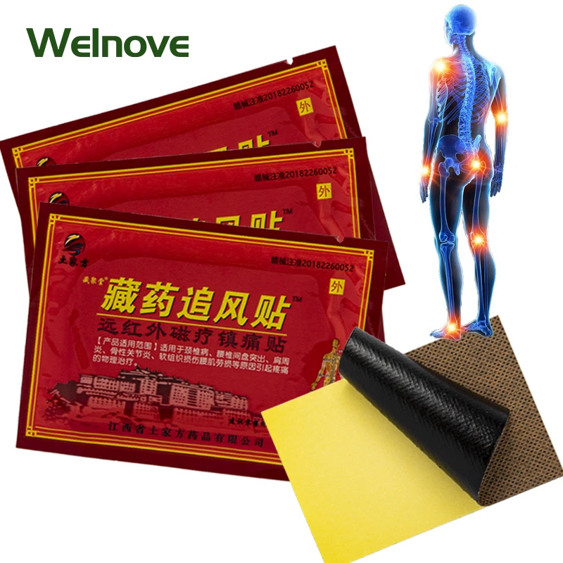 

24Pcs Tibet Pain Relief Heat Patch Stiff Shoulder Muscle Sticker Back Waist Neck Knee Joint Adhesive Plaster Arthritis Body Care