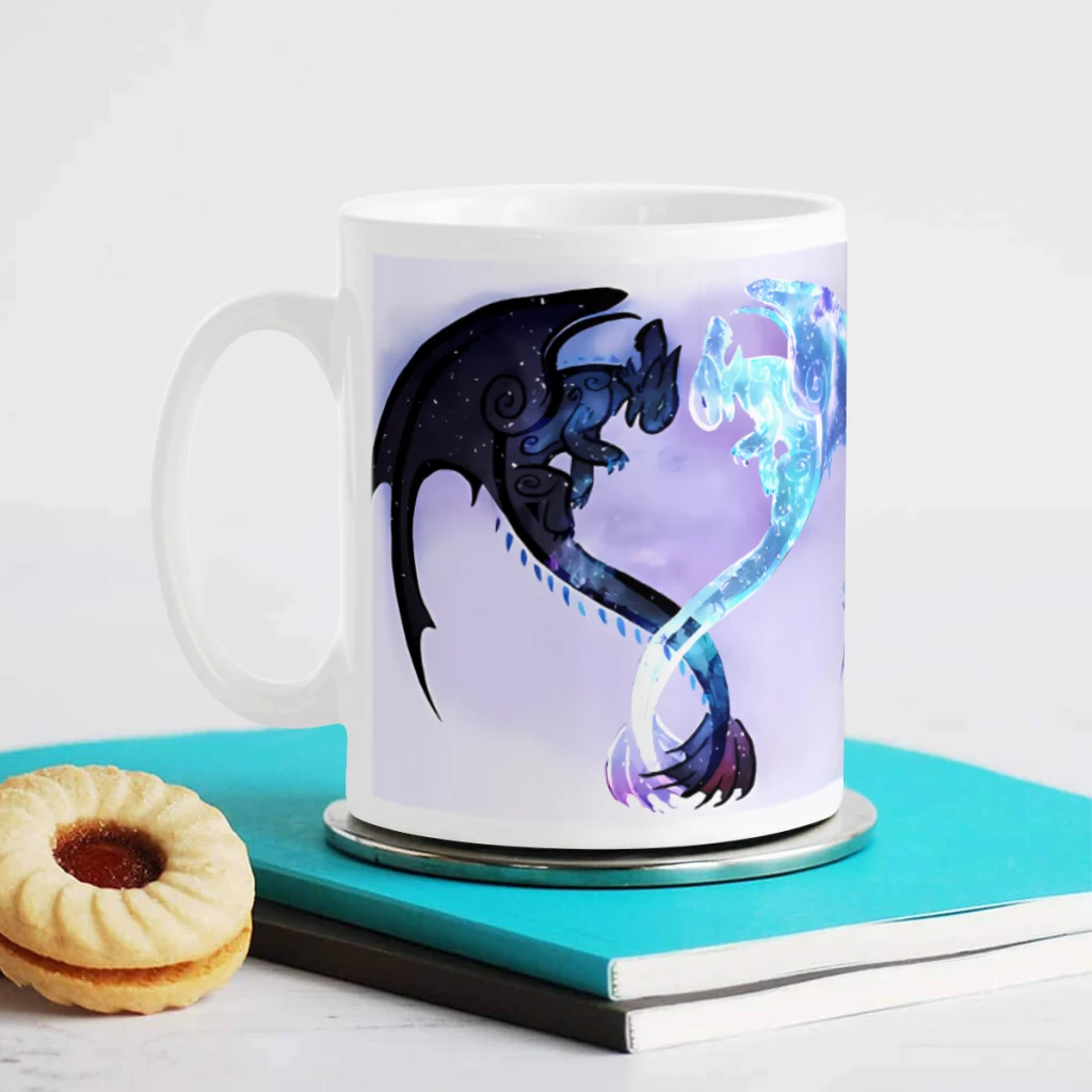 Dragon Heart Toothless Ceramics Coffee Mug Cute Gamer Birthday Gift Back To School Mug