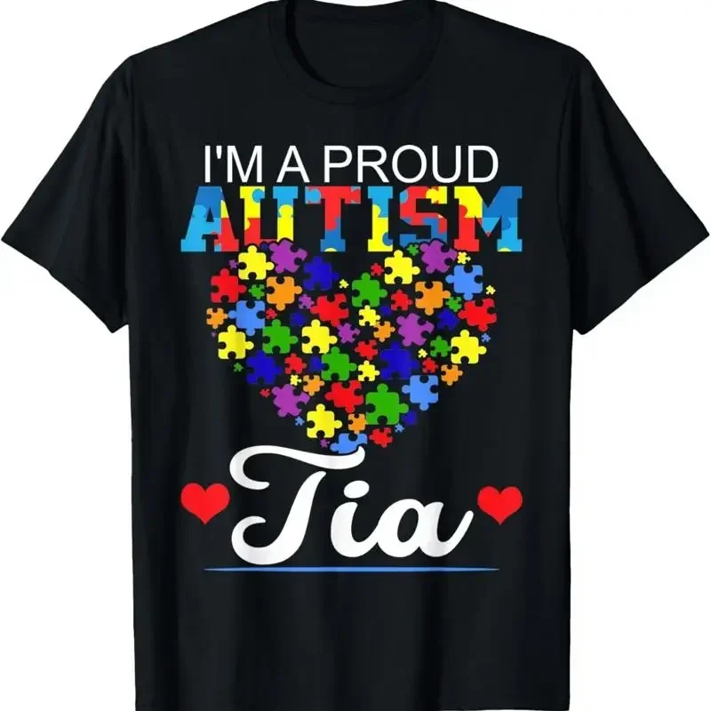 I'M A Proud Autism Tia Awareness Aunt Nephew Niece T Shirt