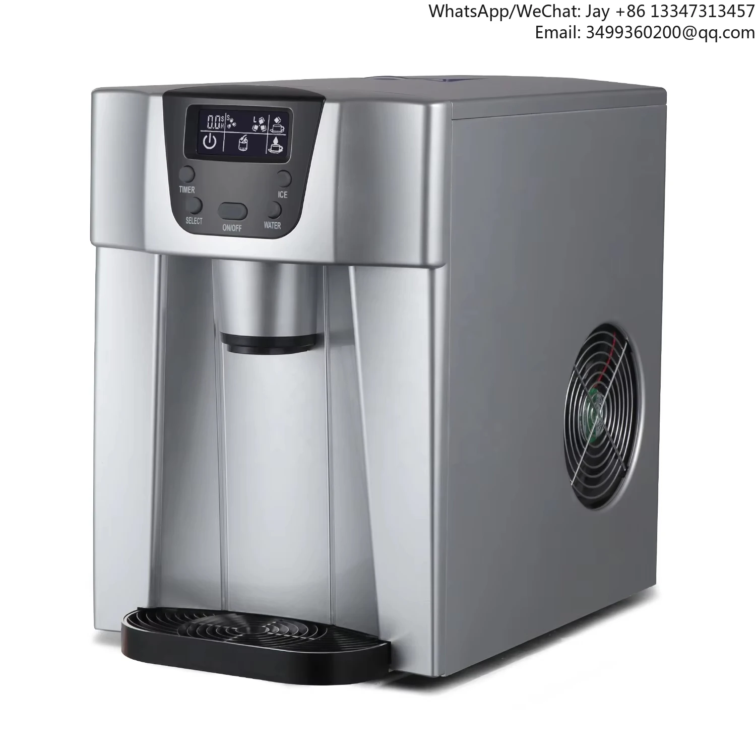 

2 In 1 Water Dispenser 20kg Bullet Ice Block Makers Small Home Commercial Ice Making Machine For Business Prices Automatic