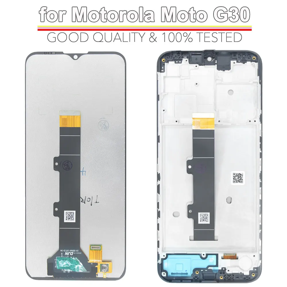 LCD for Motorola Moto LCD Display Touch Screen Assembly Replacement for Moto G30 2021 XT2129-1 with Frame