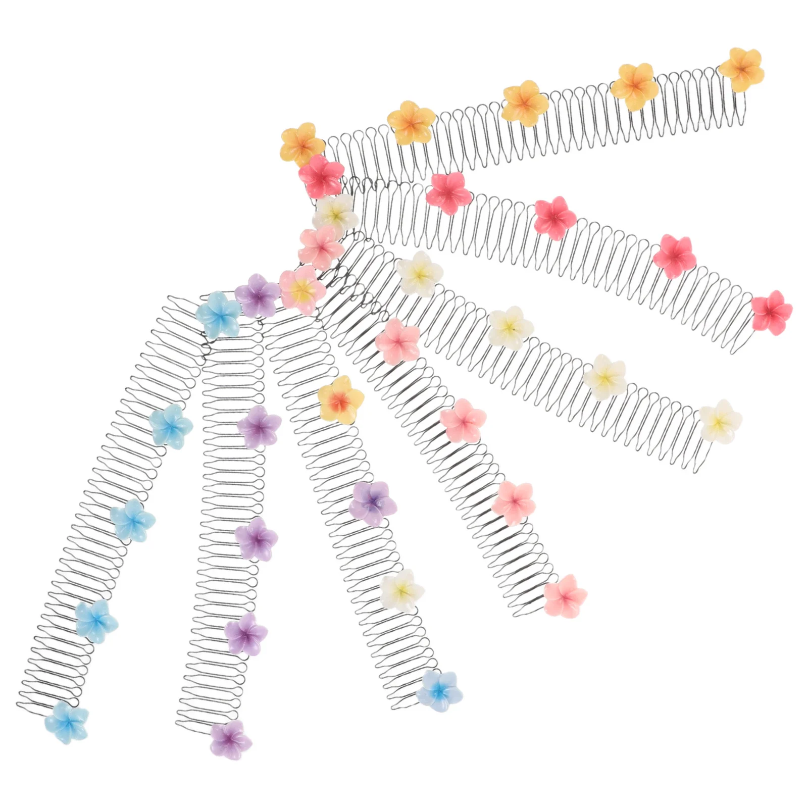 

7Pcs Hair Styling Comb Elastic Metal Clips Invisible Seamless Bun Holder Flower Hair Claw Clips for Women Bun Claw Clip