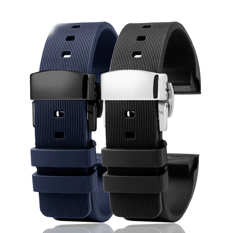 Special Interface Rubber Strap For Cartier Santos 100 Men and Women Waterproof Silicone watch Band 20mm 23mm Bracelet