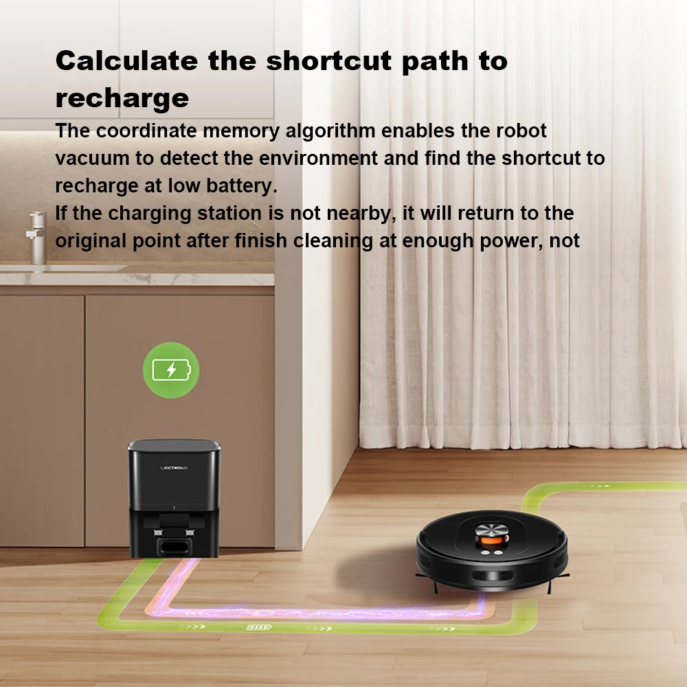 Robot Vacuum Cleaner & Mop ,Wet Dry Cleaning,Self Empty,Multi-floor Map,6500Pa,Carpet Boost,Anti-Tangle Brushes view 6