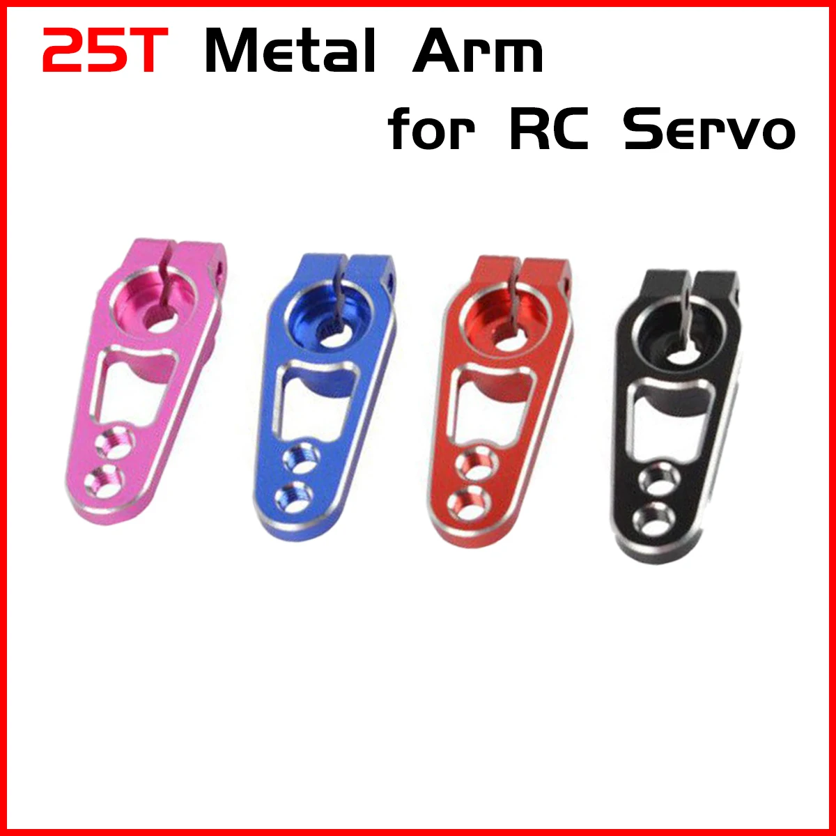 

25T Servo Horn Arms 25 Teeth Spline M3 Clamp Steering for MG995 MG996R E9001 Futaba Savox Xcore HL HSP PowerHD JX SPT DSpower