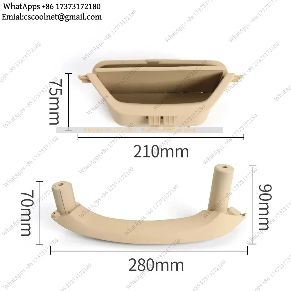 51419209216 Car Interior Door Handle Left Right Inner Door Panel Handle Pull Trim Cover For X3 X4 F25 F26