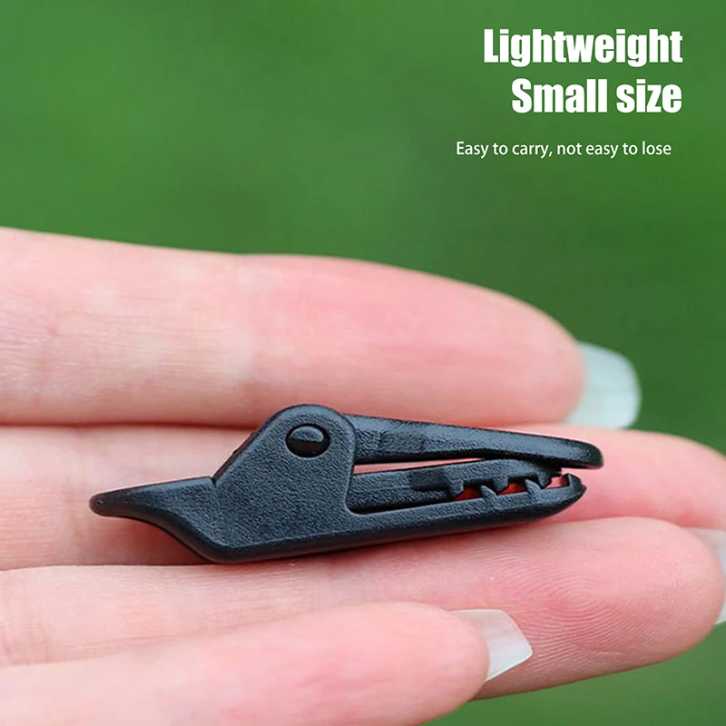Clips para lona, paquete de 10, Clip de cocodrilo negro, pequeño gancho para toldo de acampada al aire libre, abrazadera cortavientos para tienda de campaña