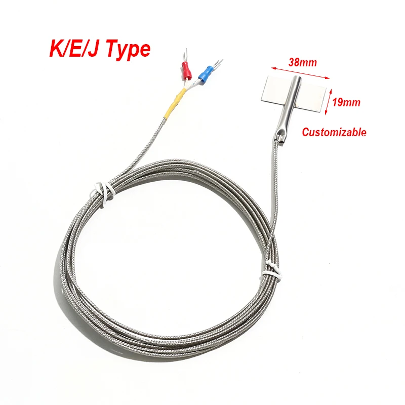 

PT100/K/E/J Patch Type Thermocouple Temperature Sensor Waterproof Thermal Resistance Used for Surface Temperature Measurement.