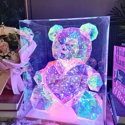 woman gift Kawaii Holiday Fantasy Bear Rabbit Atmosphere Gift Box Valentine Day Birthday Glowing Gift Girl Accessories wholesale