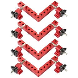 4 Set 140mm 90 Degree Positioning Squares Right Angle Clamps Aluminum Alloy Fixing Clip woodworking tools carpenter tool