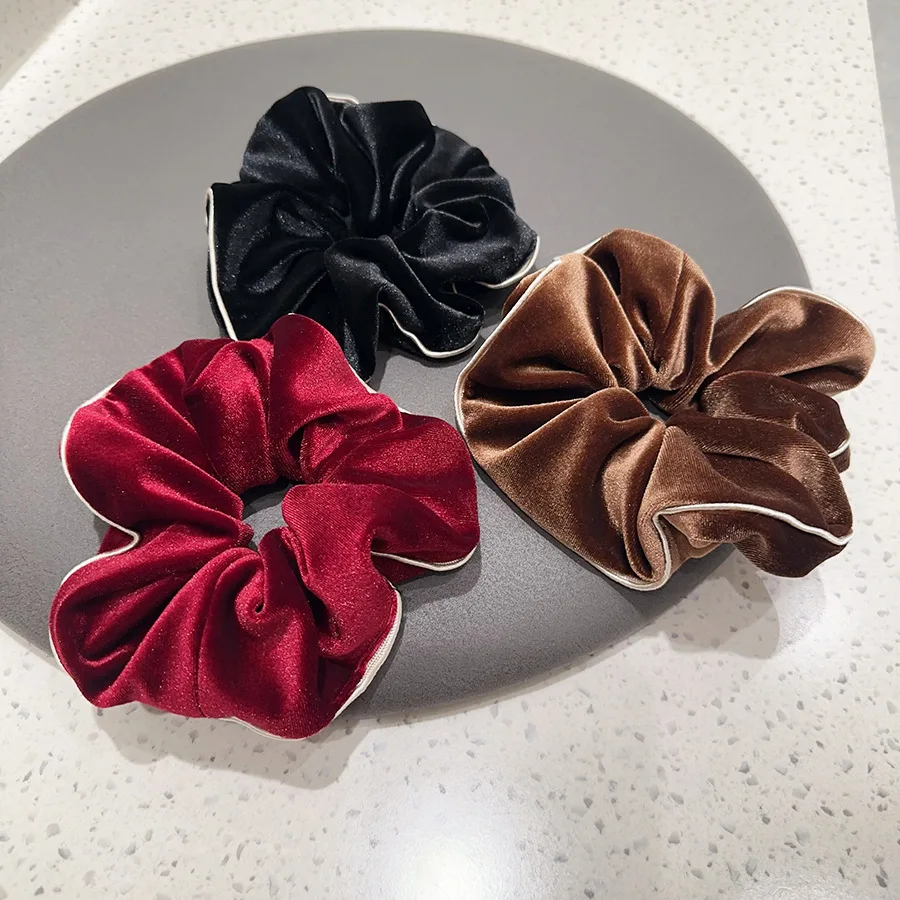 

2025 Winter Velvet Scrunchies Women Girls Elastic Hair Rubber Bands Accessories Tie Hair Ring Rope Headdress Headwear Ornament