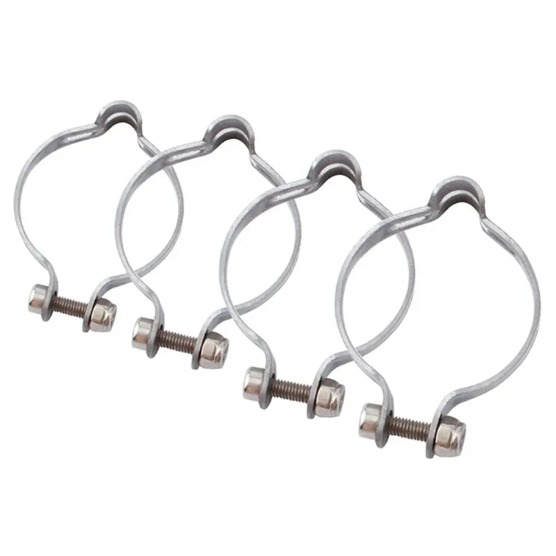 

Зажимы для проводов из нержавеющей стали, велосипедные трубки, фиксированные кольца, серебряные кабельные зажимы, пряжки для проводов, детали велосипеда, аксессуары