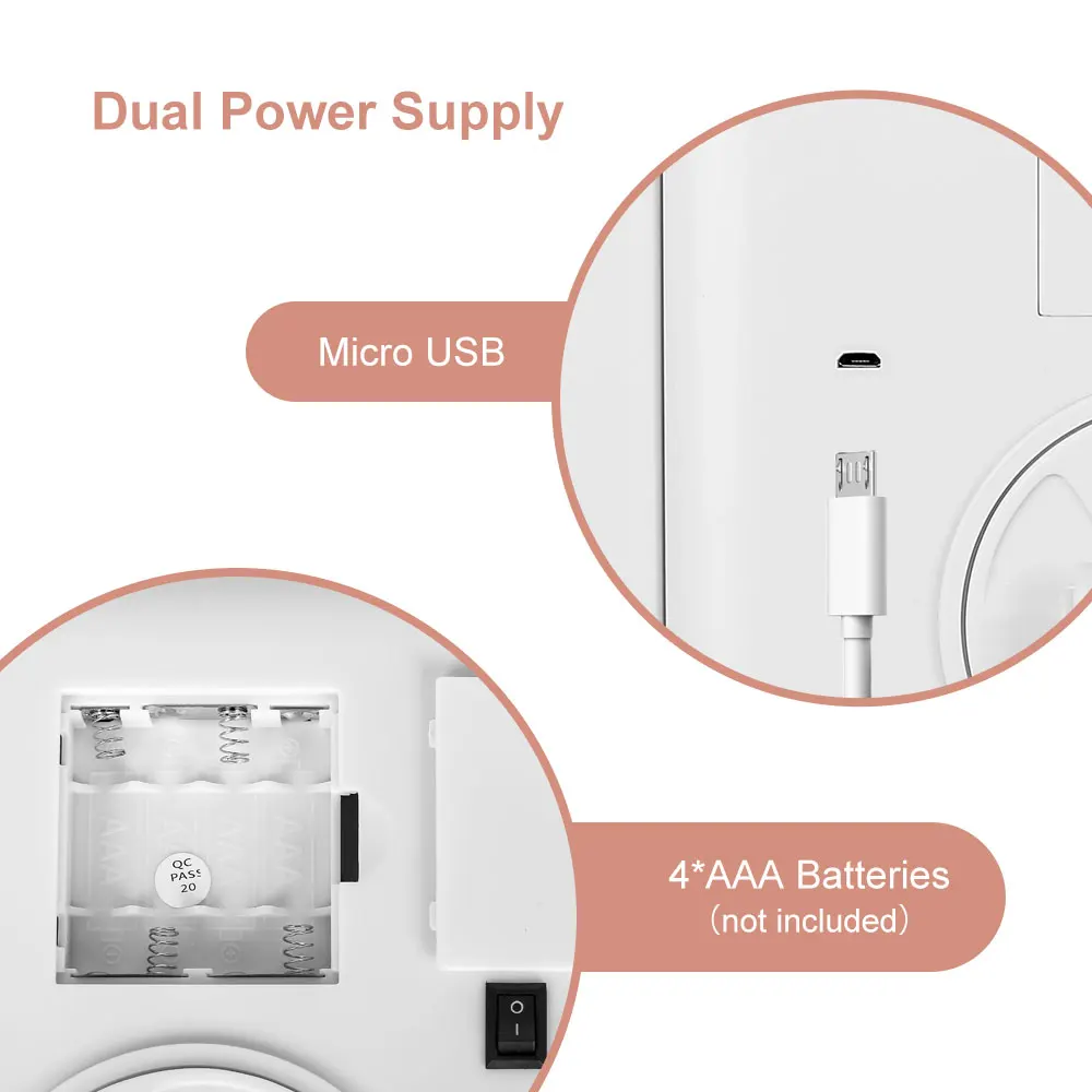 휴대용 조명 된 메이크업 거울 증폭 된 조명 된 메이크업 미러 터치 컨트롤 메이크업 액세서리 아름다움