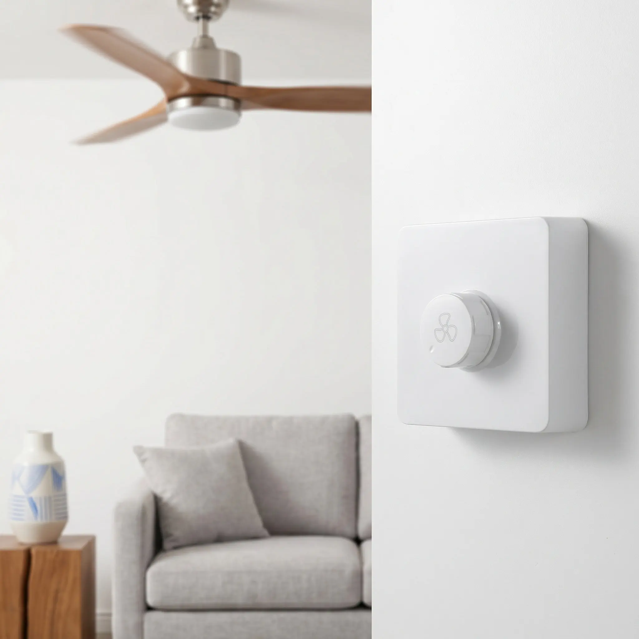 Ceiling Fan Speed Controller Rotary Wall Switch 10A 86 Type Mechanical Knob Adjustable Plastic Wall Plate