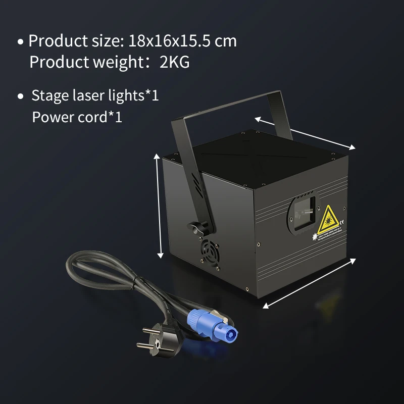 Scanner de Faisceau d'Animation RVB, Projecteur Laser de Scène, 1W 2W 3W 4w 5w