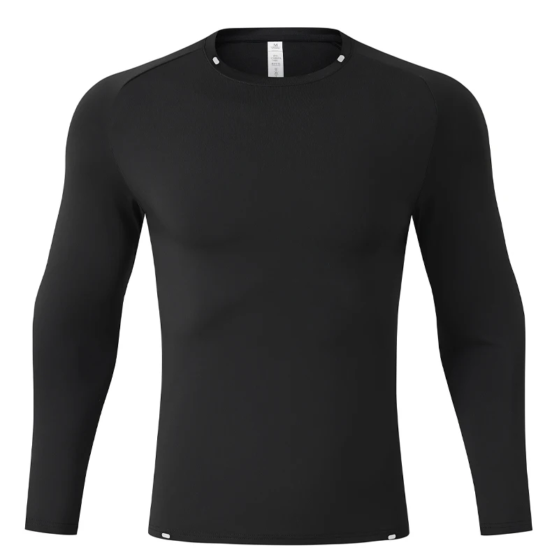 ランニングトレーニングロングシャツワークアウト速乾性ナイロン反射ボディービルtシャツジョギングワークアウト快適なプルオーバー